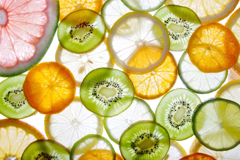 Brighten citrus slices on a white