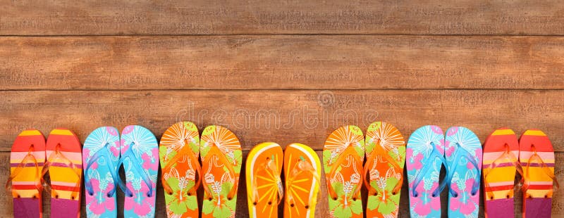 Pair of flip flops stock vector. Illustration of pink - 14613984