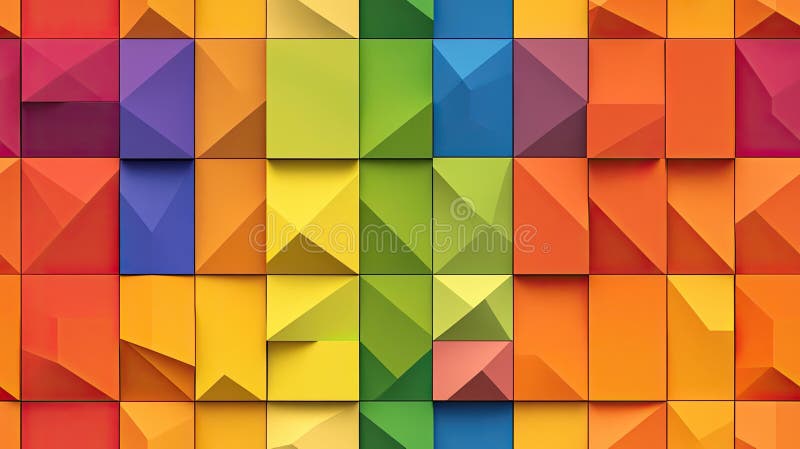 Formele geometrice colorate în mod strălucitor se suprapun creând un design abstract umplut cu nuanțe vibrante și unghiuri dinamic vector illustration