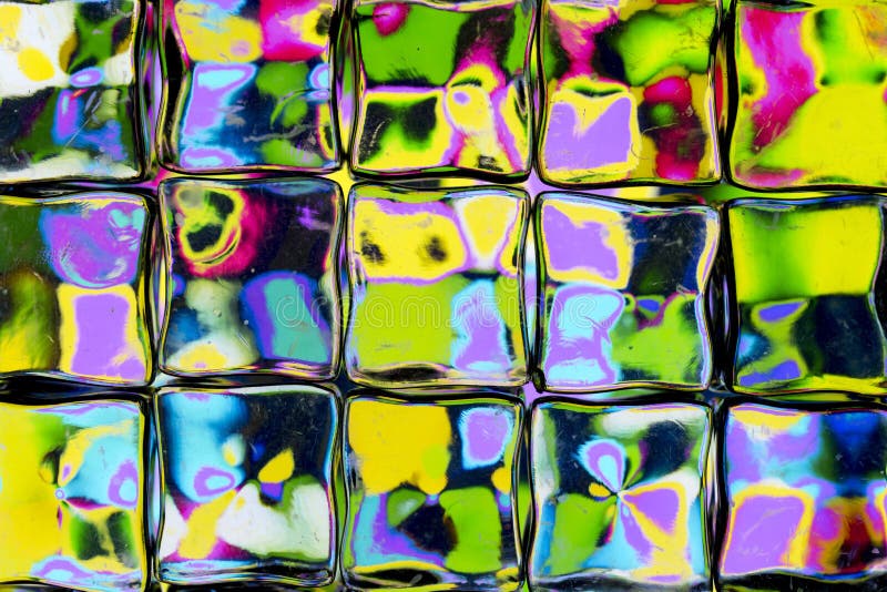 Brightly Colored Glass Block Wall Stock Photo Image of color