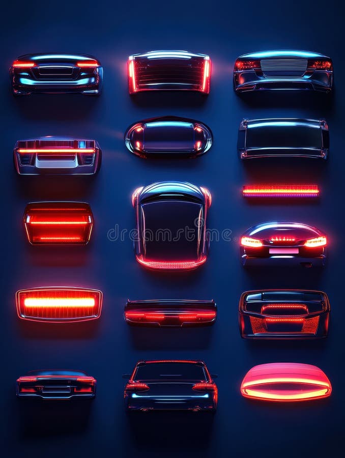 Brightly Colored LED Car Headlights and Tail Lights are Artistically ...