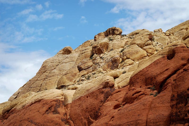 The Brightly Colored Mountains of Red Rock Canyon, Nevada. Stock Photo