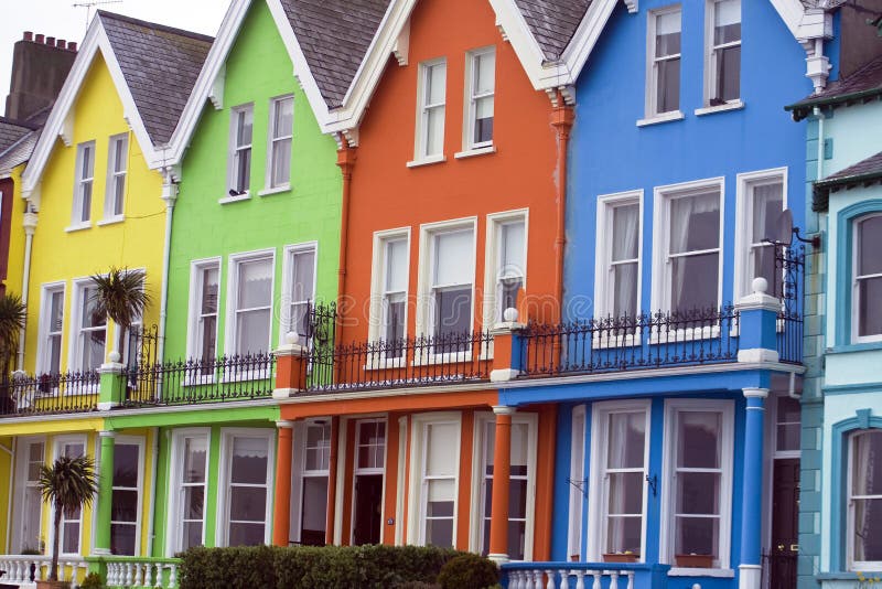 Brightly coloured houses