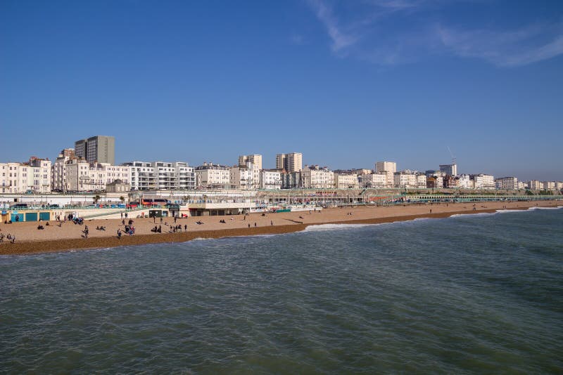 Brighton seafront stock image. Image of buildings, ocean 86676591