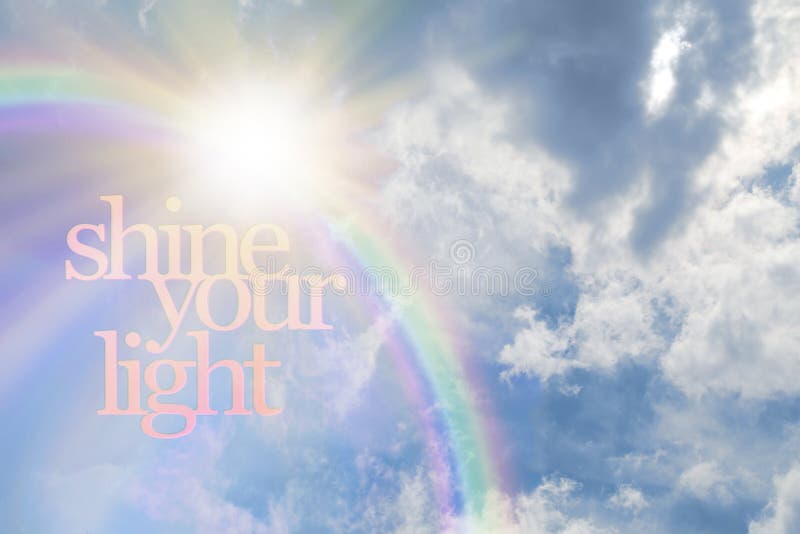 Brilhar seu conceito de nuvem solar do arco-íris
