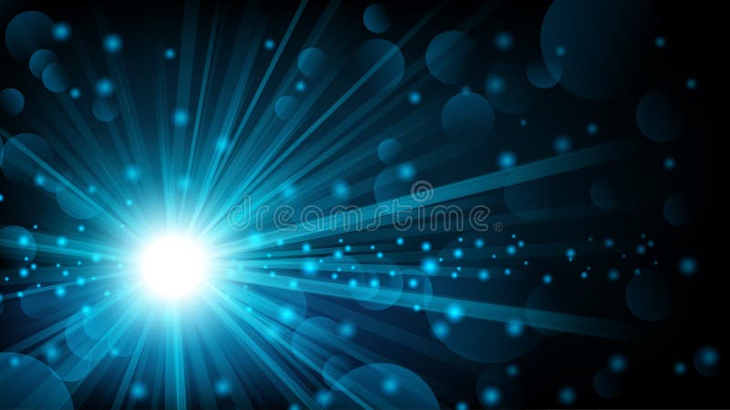 Vector illustration of Blue shine with lens flare background. Vector illustration of Blue shine with lens flare background