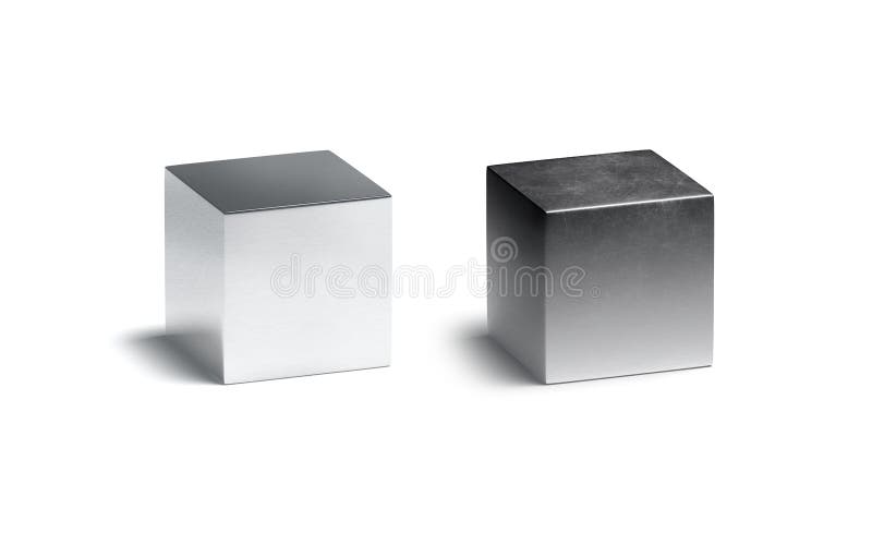 Brilho metálico em branco e maço de cubo em branco