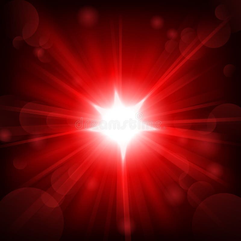 Vector illustration of Red shine with lens flare background. Vector illustration of Red shine with lens flare background