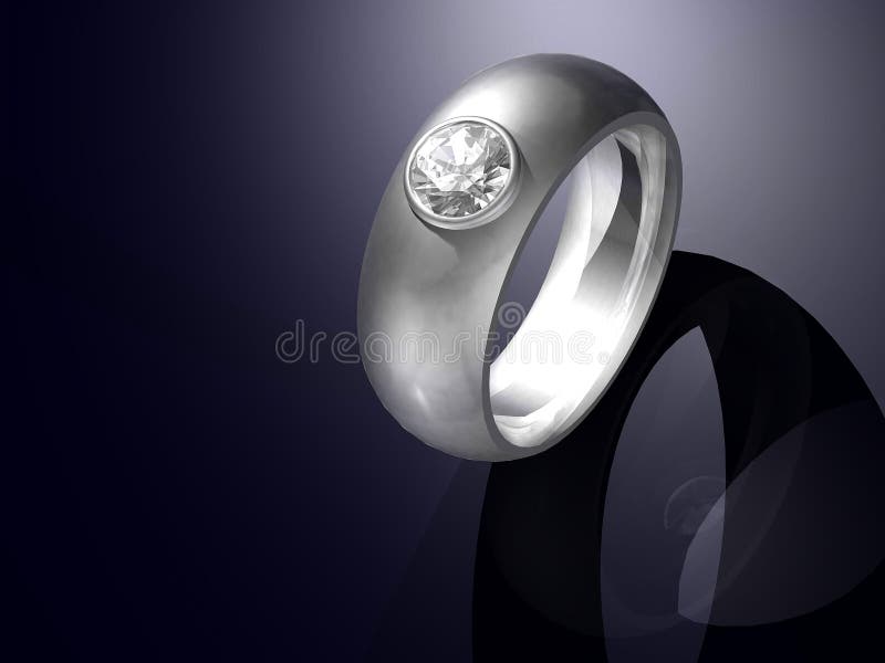 Briliant cut diamond set platinum ring design