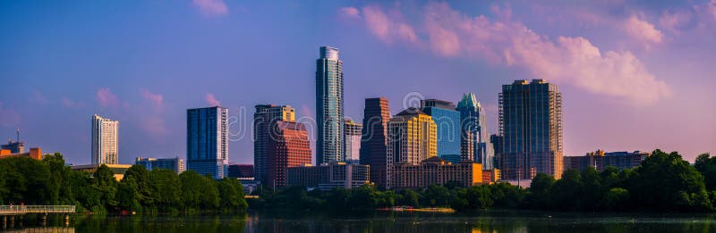 Briljant eens in een leven Austin Skyline Cityscape Panorama