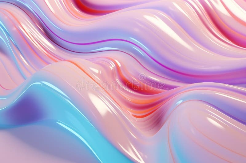 Brillante fondo holográfico 3d con colores vibrantes y acentos de lámina brillantes stock de ilustración