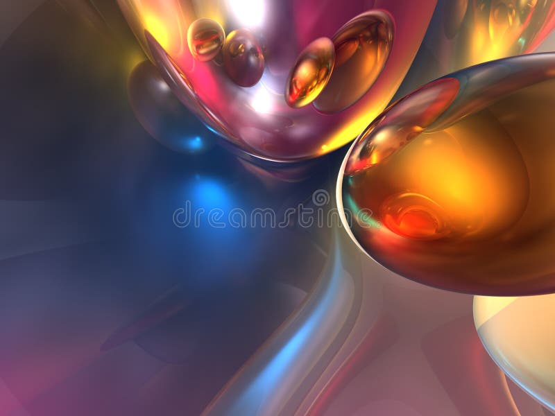 Brillantes coloridos brillantes coloridos abstractos 3D rinden