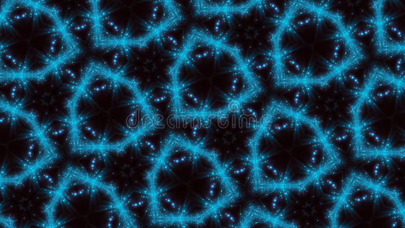 Brilliant blue geometric shapes form an intricate design vector illustration