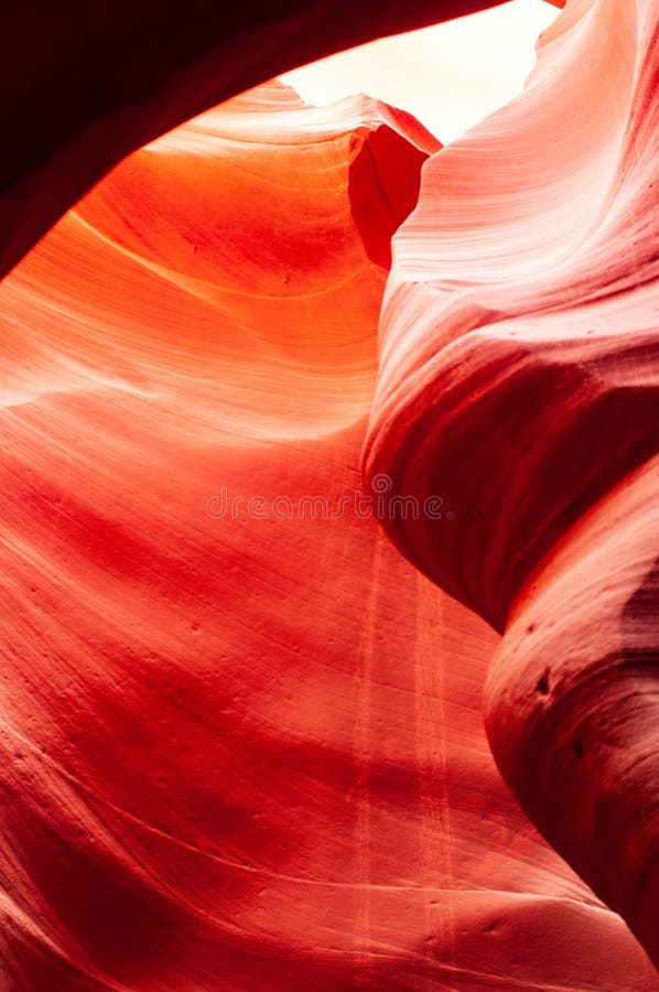 Brilliant colors of Upper Antelope Canyon, the famous slot canyon in the Navajo reservation near Page, Arizona, USA. stock photography Brilliant colors of Upper Antelope Canyon, the famous slot canyon in the Navajo reservation near Page, Arizona, USA. stock photography