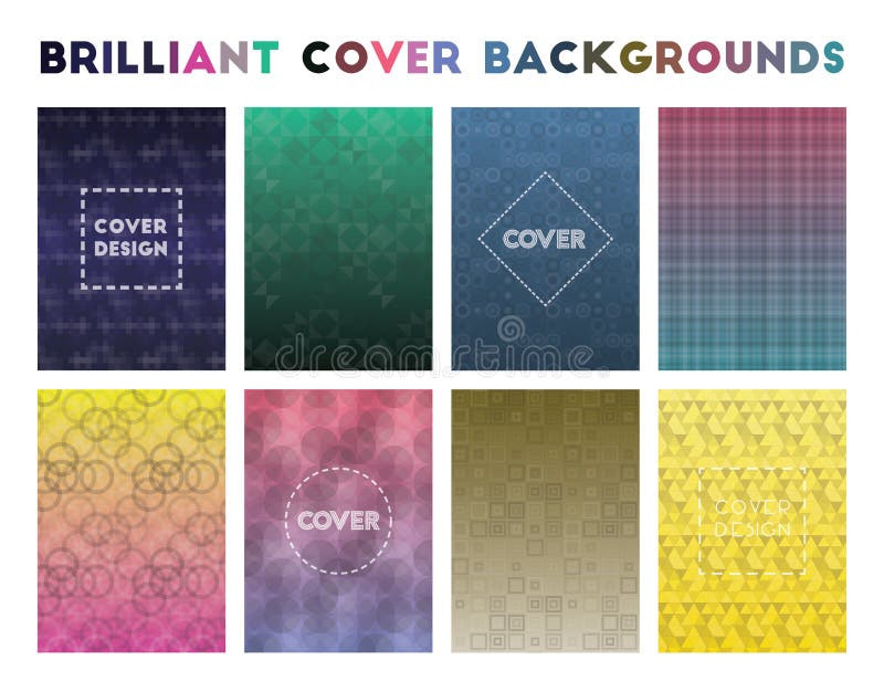 Brilliant Cover Backgrounds. Stock Vector Illustration of banner
