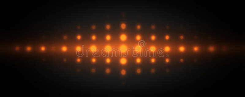 Brilliant dotted ring constructs symmetrical display area with warm hues, Shining speckled circle shapes harmonious stock illustration