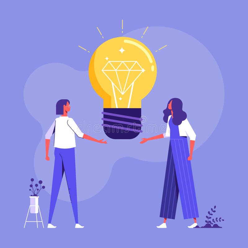 Brilliant idea vector concept stock illustration