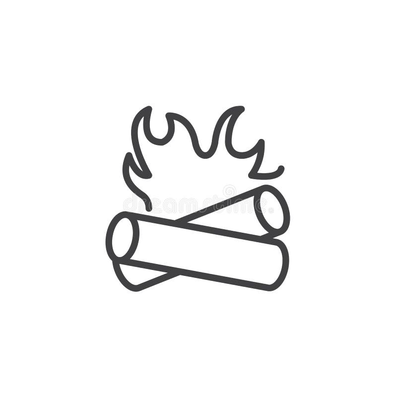 Brinnande brasaöversiktssymbol stock illustrationer