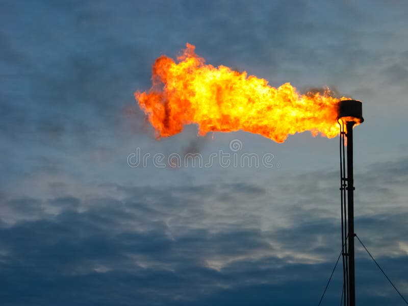 Brinnande signalljus för olje- gas