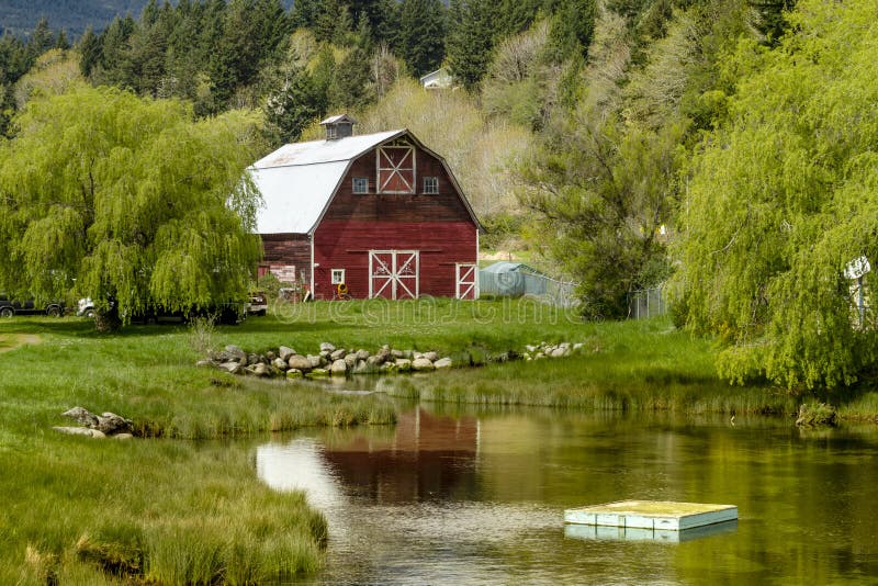 Brinnon Washington Barn by Pond