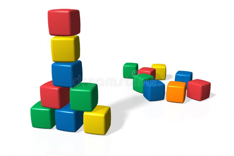 Blocos de brinquedo ilustração stock