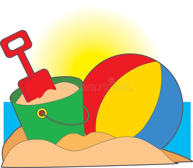 Brinquedos da praia ilustração royalty free Brinquedos da praia ilustração royalty free