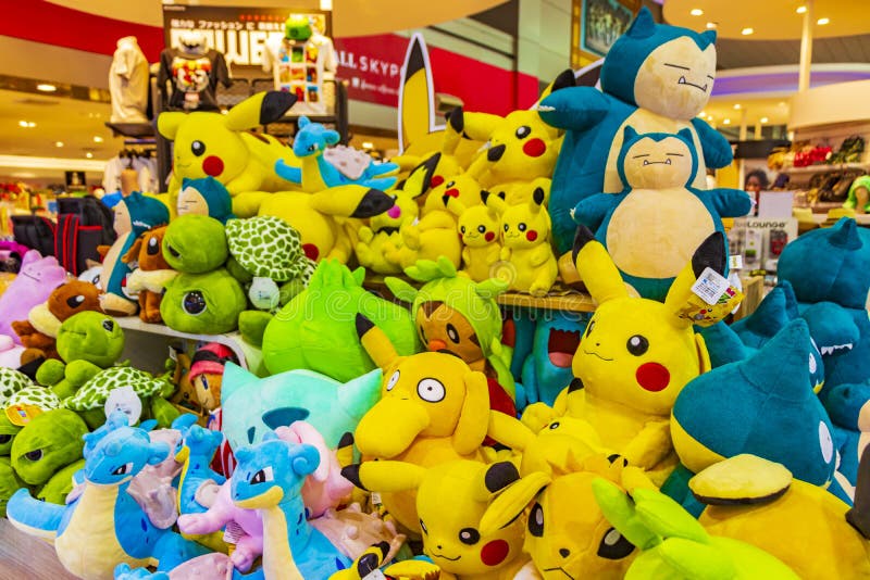 Brinquedos Píkachu Coloridos De Pokemon Na Tailândia Do Aeroporto De  Bangkok Foto de Stock Editorial - Imagem de tailandês, fofofo: 222527938