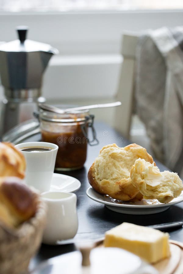 Brioche for Breakfast or Coffee Break Stock Photo Image of coffee