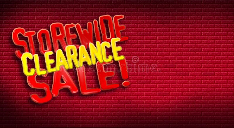 Brique de liquidation de Storewide images libres de droits Brique de liquidation de Storewide images libres de droits