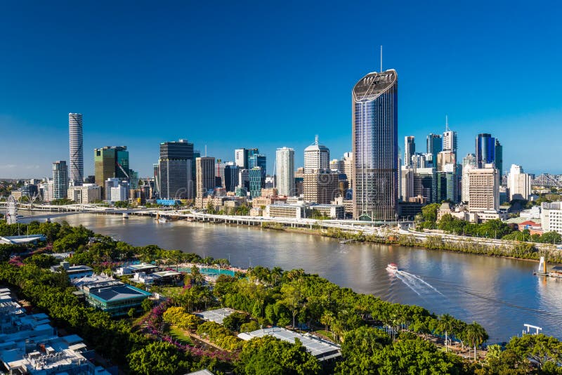 BRISBANE, AUSTRALIE - 29 décembre 2016 : Image régionale de Brisbane CBD a photo stock BRISBANE, AUSTRALIE - 29 décembre 2016 : Image régionale de Brisbane CBD a photo stock