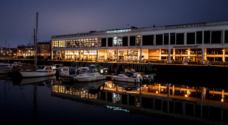 Bristol Docks (Reflections) Editorial Stock Image - Image of united