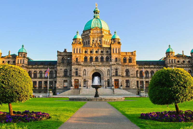 Canadian Parliament Building in Victoria British Columbia. Canadian Parliament Building in Victoria British Columbia