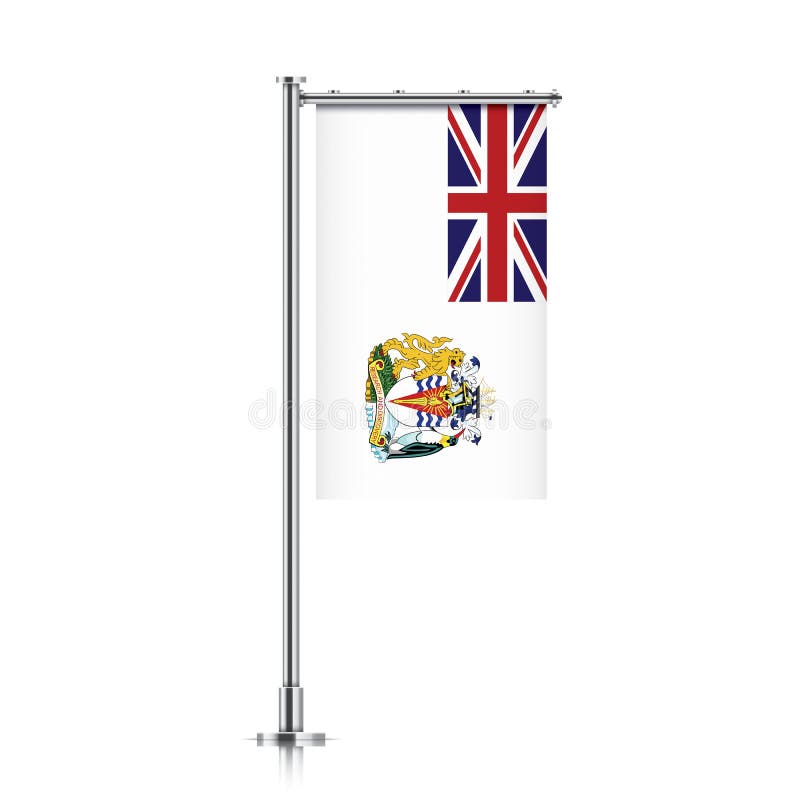 British Antarctic Territory Flag. Stock Vector - Illustration of chrome