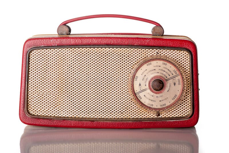 Sixties red portable transistor radio