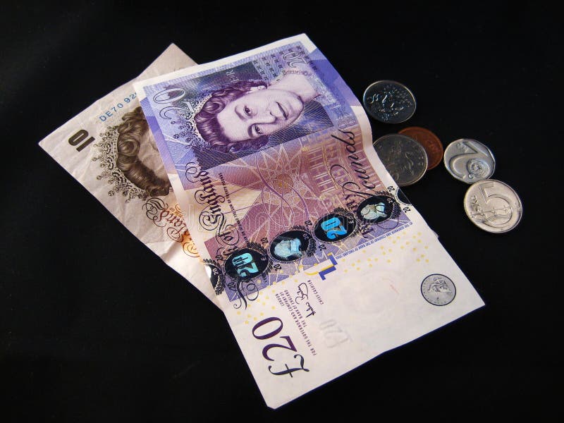 British money and Euros editorial photo. Image of monarch 5323811