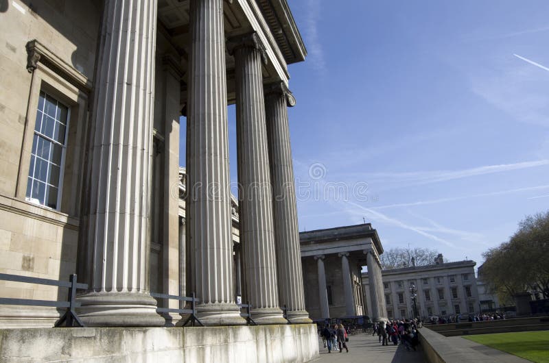 British Museum zewnętrzny projekt zdjęcia royalty free