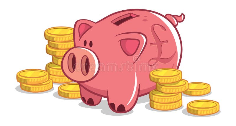 British Piggy Bank stock illustration. Illustration of piggy - 7152431