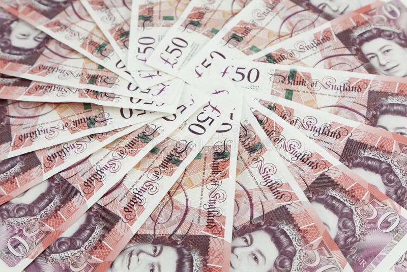 British Pound Sterling Banknote Circle Editorial Photography - Image