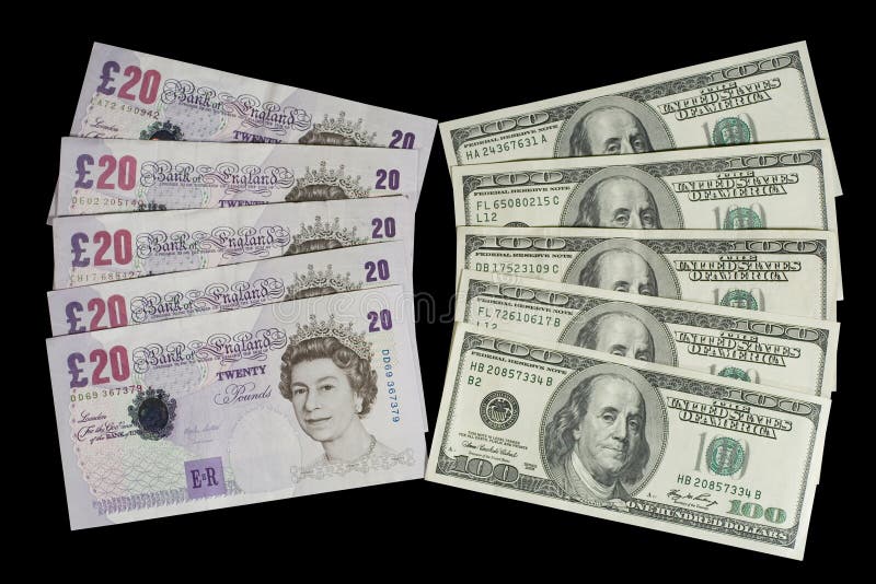 British pounds and dollars editorial stock photo. Image of currency ...