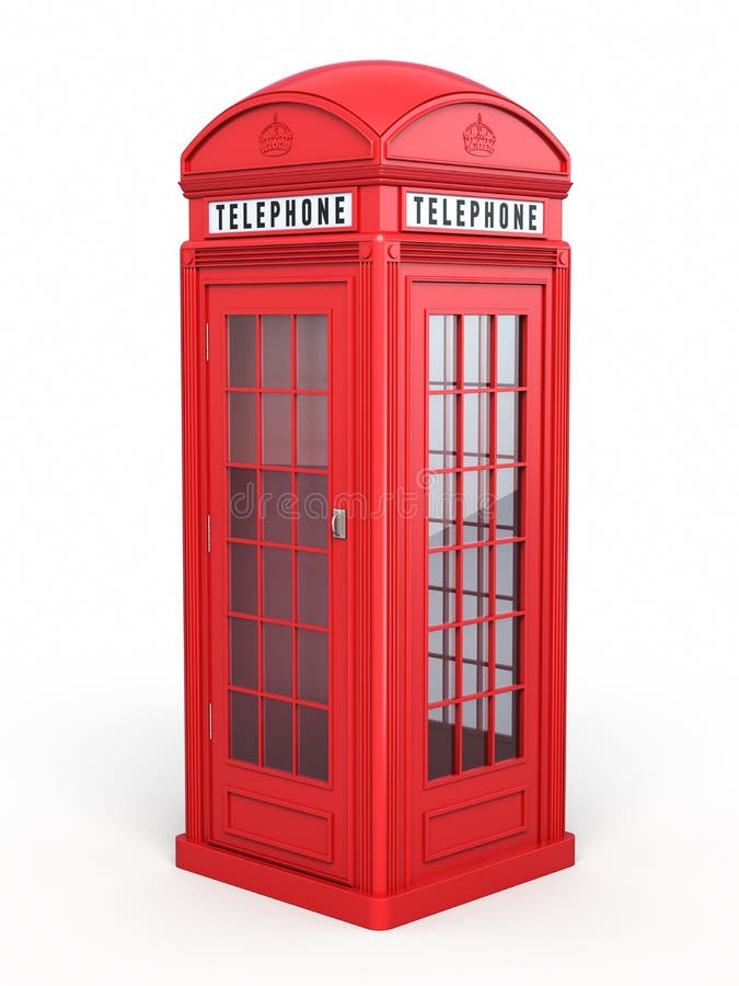 British Red Phone Booth Detail Stock Illustration Illustration of