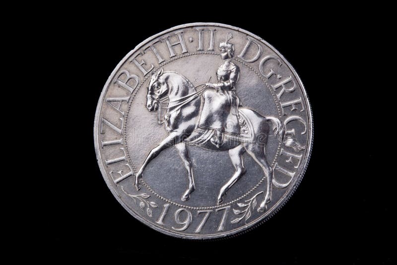 British Silver Jubilee Coin Stock Image Image of money, black 27319767