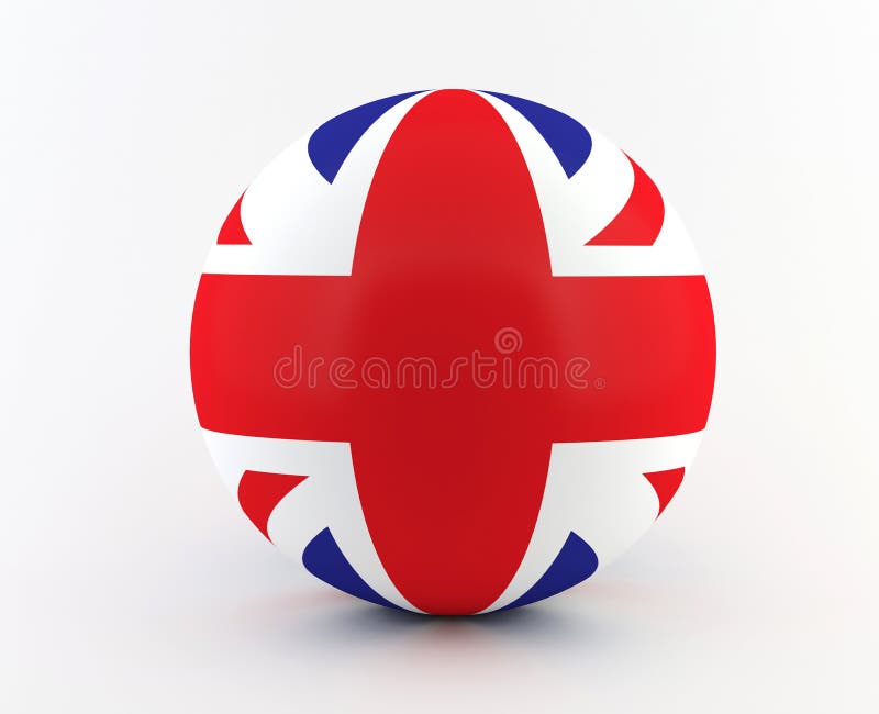 British UK Flag on 3D Sphere Stock Photo Image of sphere, british