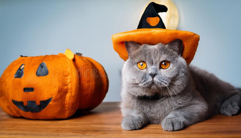 Britisk shorthair-katt med en rolig kostym. royaltyfri illustrationer