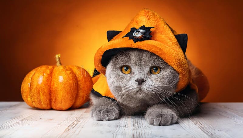 Britisk shorthair-katt med en rolig kostym. royaltyfri illustrationer