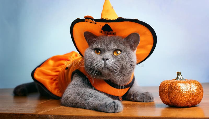 Britisk shorthair-katt med en rolig kostym. royaltyfri illustrationer