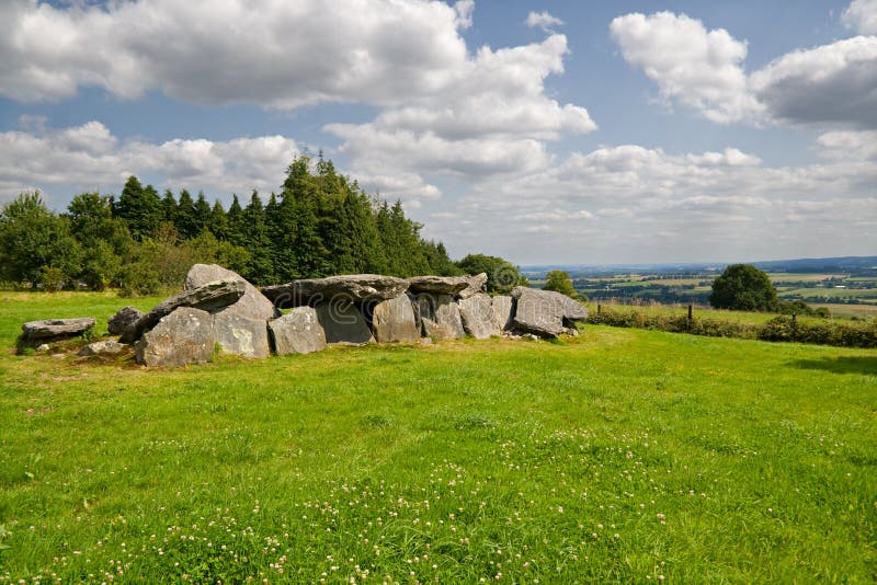 Brittany dolmenu megalityczny grobowiec
