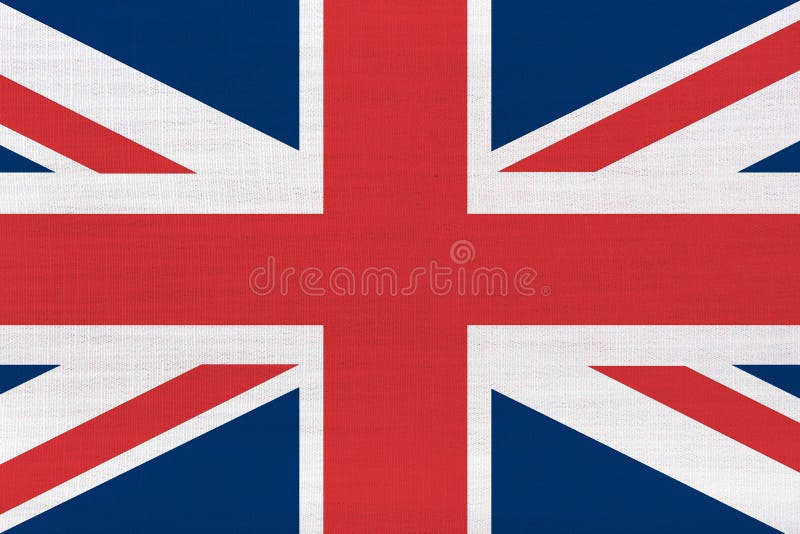 UK british flag on linen fabric in hi res background. UK british flag on linen fabric in hi res background