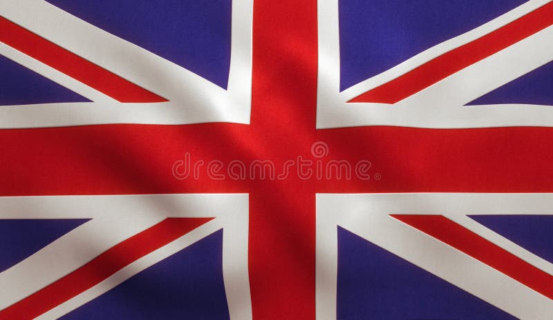 UK British flag background with cloth texture. UK British flag background with cloth texture.