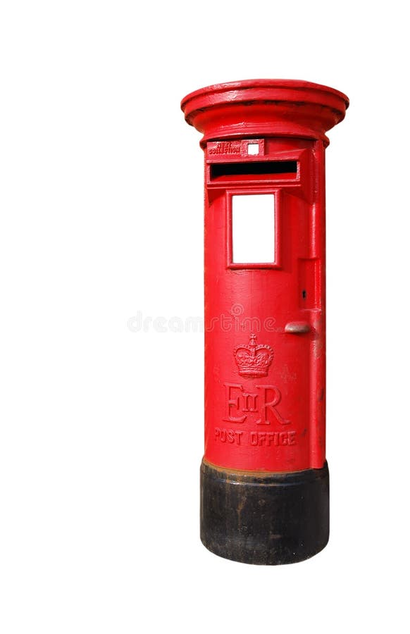 Brittisk postbox arkivbild