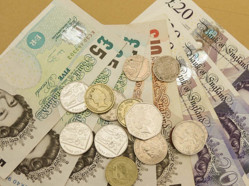 Británicos Sterling Pounds fotografía de archivo libre de regalías Británicos Sterling Pounds fotografía de archivo libre de regalías